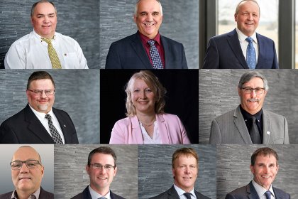 Top L to R: Phil MacLean, Jean-François Morin, Gerrit Wensink. Middle L to R: Jean Bissonnette, Mariette Gagnon, Eric Iversen. Bottom L to R: Richard Lagacé, Curtis McNeil, Tom Pasco, Jim Ross. Photo: Semex Top L to R: Phil MacLean, Jean-François Morin, Gerrit Wensink. Middle L to R: Jean Bissonnette, Mariette Gagnon, Eric Iversen. Bottom L to R: Richard Lagacé, Curtis McNeil, Tom Pasco, Jim Ross. Photo: Semex