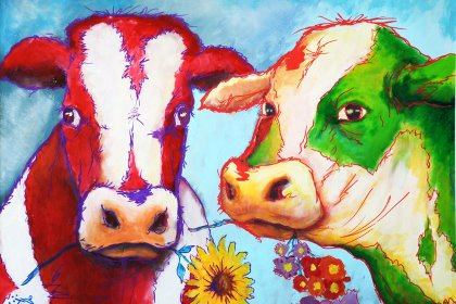 Cow, by Jerry, is part of The Farm Animal Series. Jerry is a graffiti artist living and working in Port-au-Prince. Photo: Zinpro Cow, by Jerry, is part of The Farm Animal Series. Jerry is a graffiti artist living and working in Port-au-Prince. Photo: Zinpro