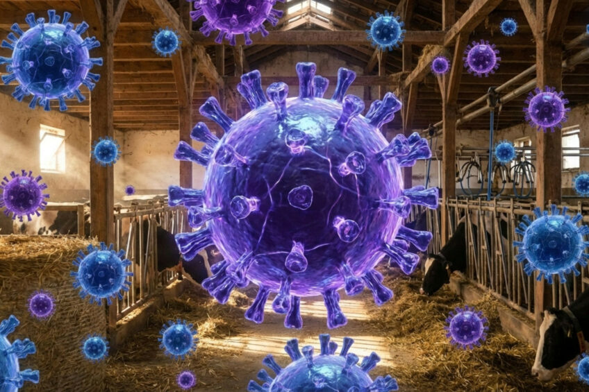 Infections in humans linked to the cattle outbreak have so far been mild and limited, but the findings are concerning, say the study authors. Image created with the help of AI/Doorstudio